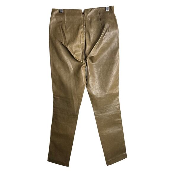 Rag & Bone Simone Leather Pant Olive Size 6 - Picture 7 of 9
